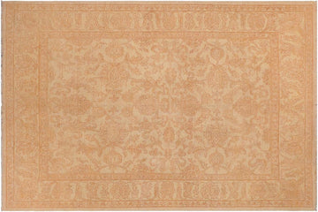 handmade Traditional Kafkaz Chobi Ziegler Beige Rust Hand Knotted RECTANGLE 100% WOOL area rug 8 x 11